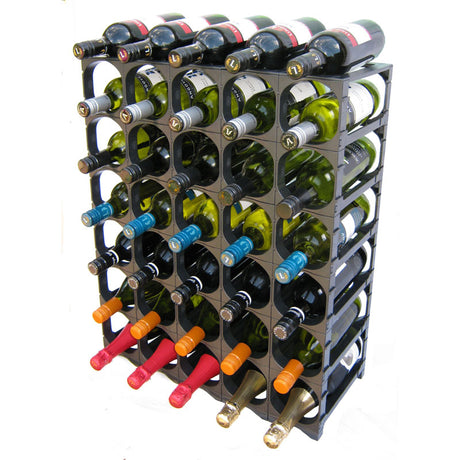 CellarStak 35 / 36 Bottle Plastic Wine Rack - Black