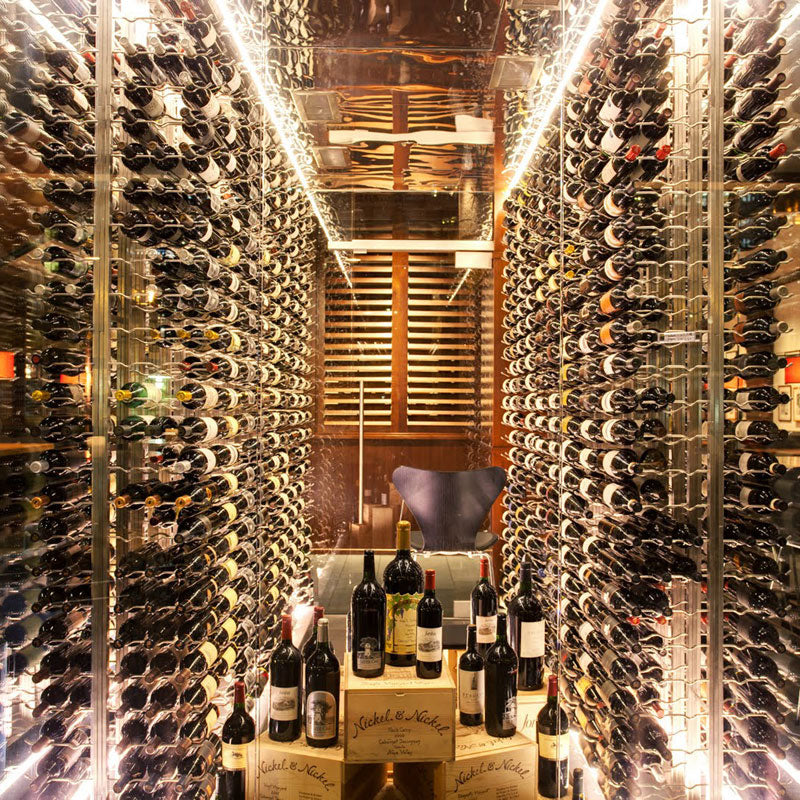 VintageView Wall Mounted W Series 3 - 9 Bottle Wine Rack 1 Deep - Platinum 3ft