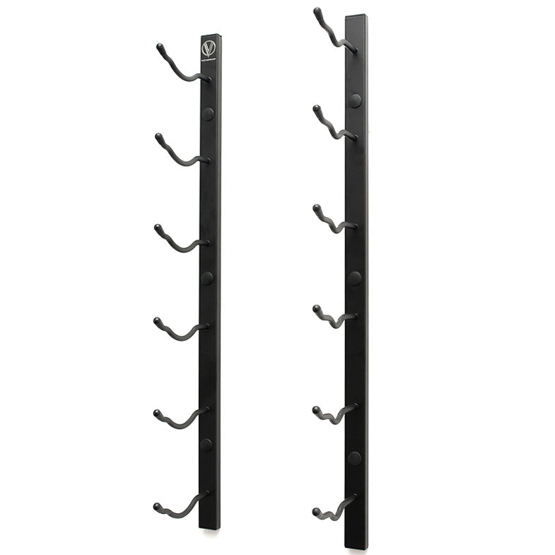 VintageView Wall Mounted W Series 2 - 6 Bottle Wine Rack 1 Deep - Black 2ft