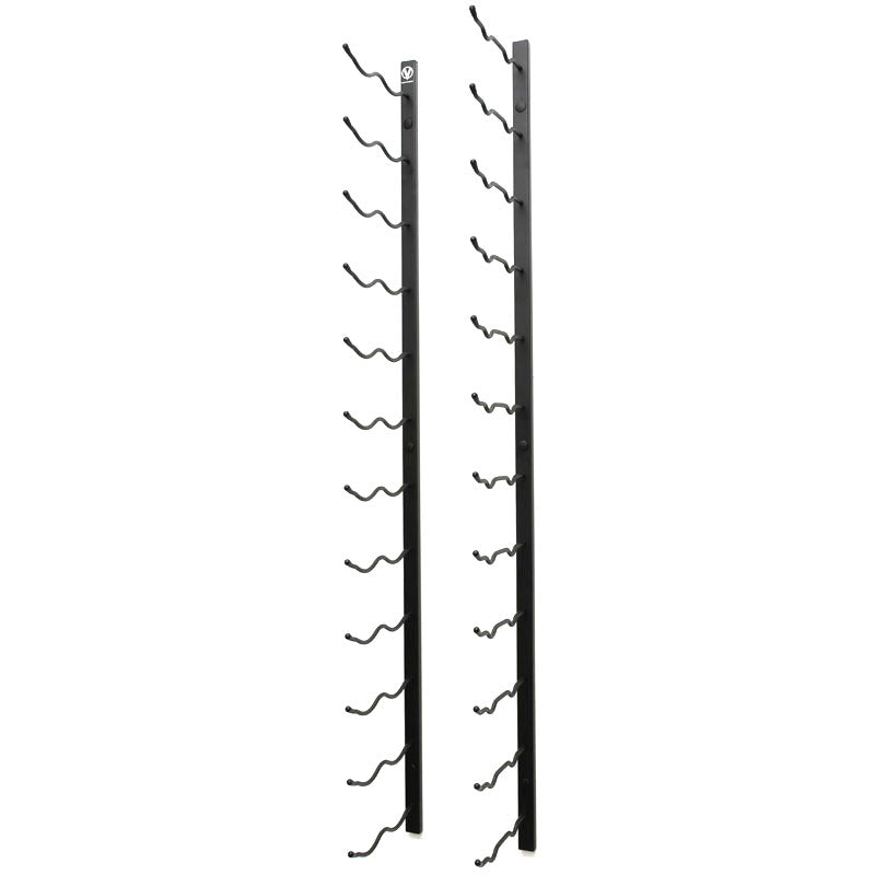 VintageView Wall Mounted W Series 4 - 24 Bottle Wine Rack 2 Deep - Black 4ft