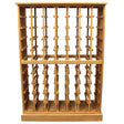 70 Magnum Bottle Solid Oak Wooden Wine Cabinet / Rack with Plinth