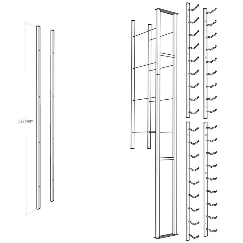 VintageView W Series Floor-Ceiling Frame Backer - Black