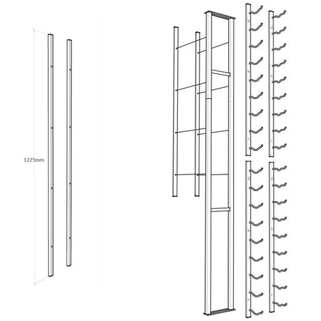 VintageView W Series Floor-Ceiling Frame Backer - Black