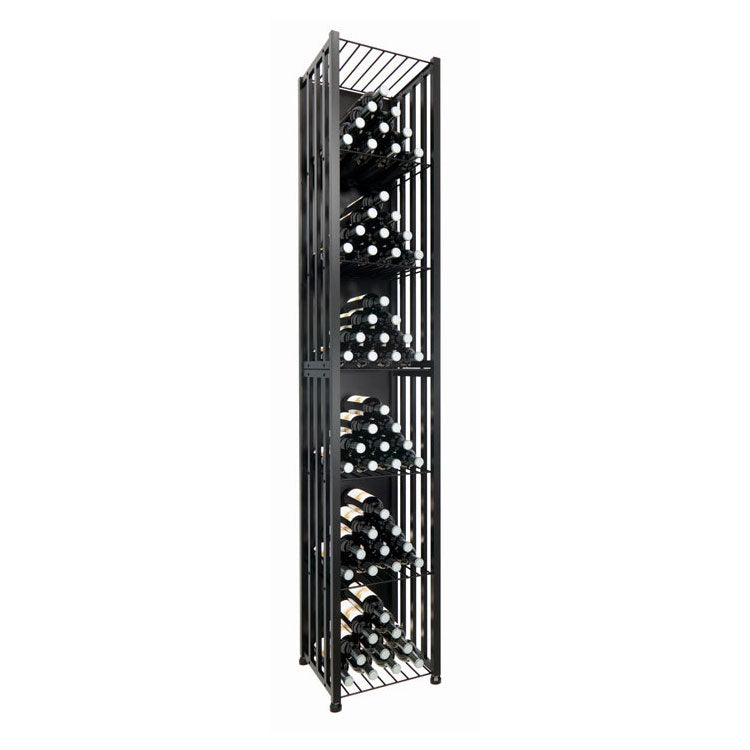 VintageView Free Standing Tall Case & Crate Bin 96 Wine Bottle Storage - Black