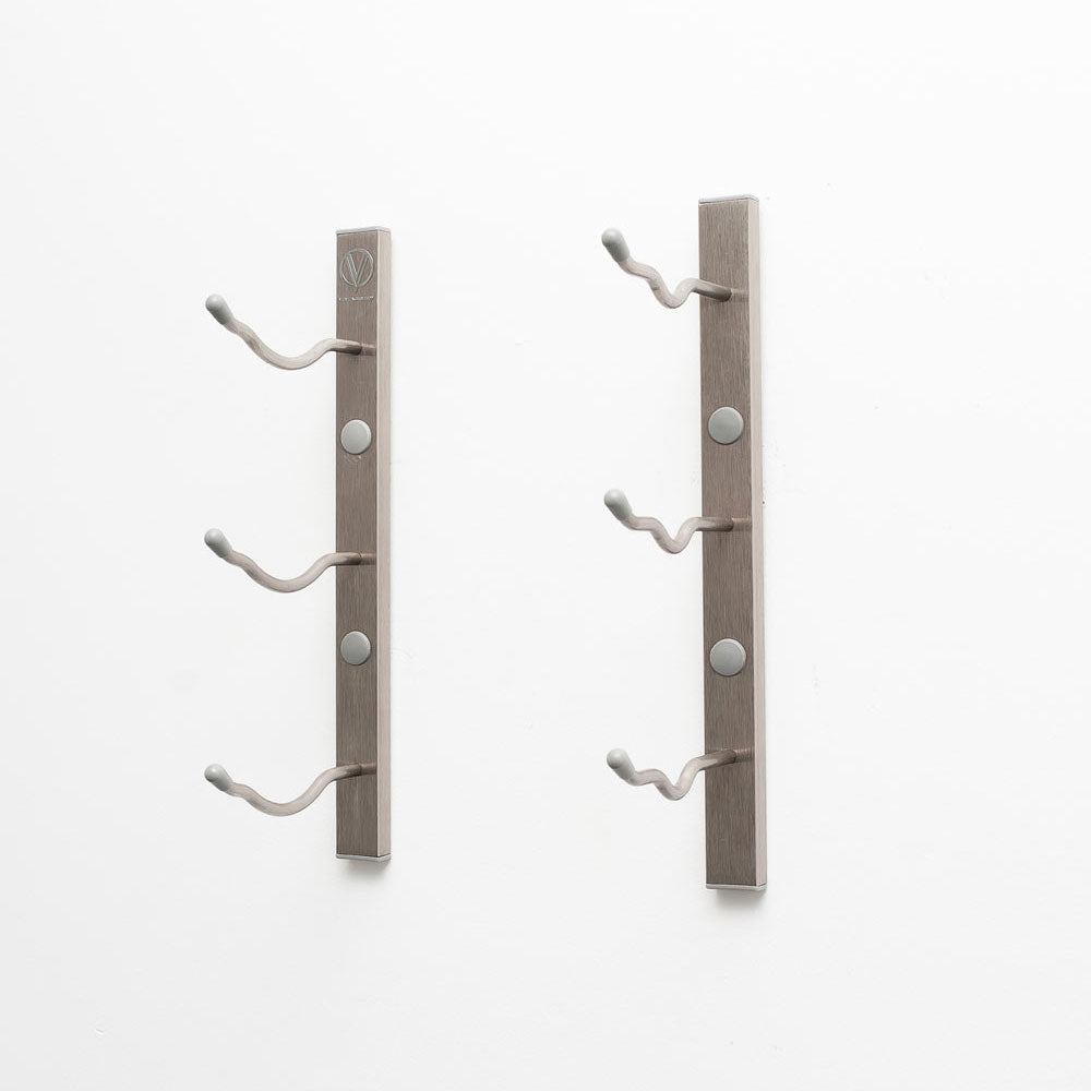 VintageView Wall Mounted W Series 1 - 3 Bottle Wine Rack 1 Deep - Platinum 1ft