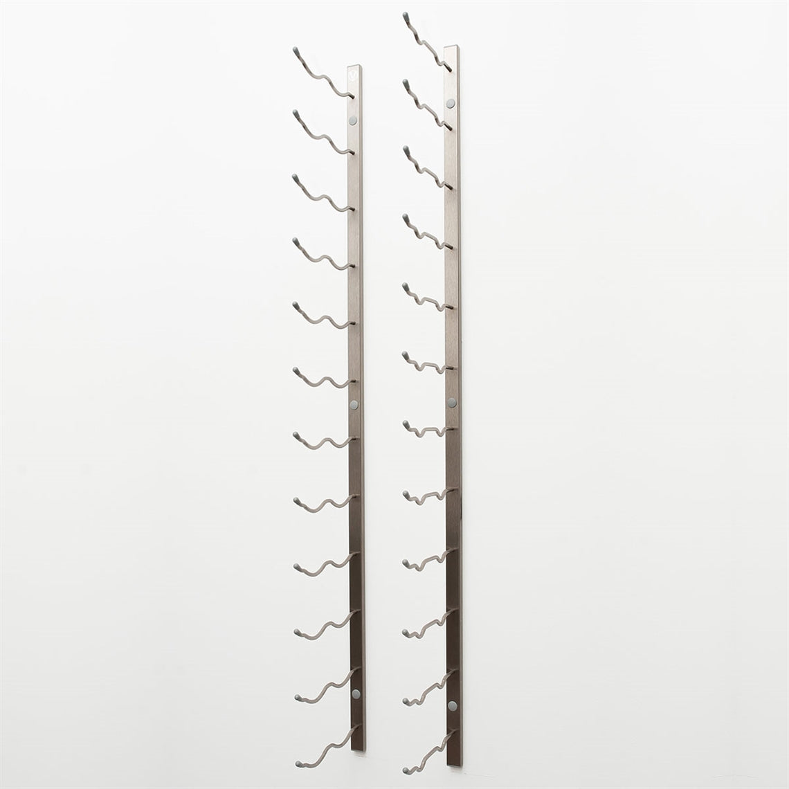 VintageView Wall Mounted W Series 4 - 24 Bottle Wine Rack 2 Deep - Platinum 4ft