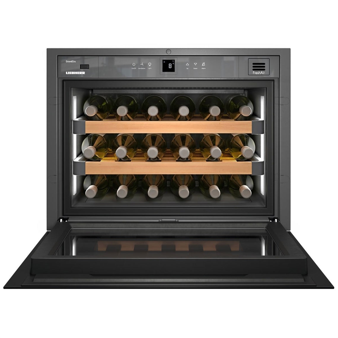 Liebherr GrandCru Built-In Single Temperature Wine Cabinet Black - WKEgb 582