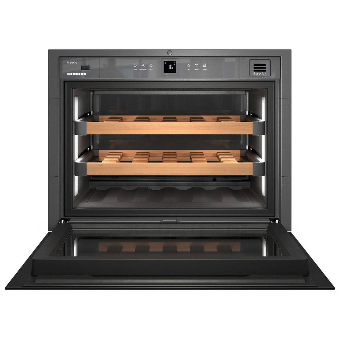 Liebherr GrandCru Built-In Single Temperature Wine Cabinet Black - WKEgb 582