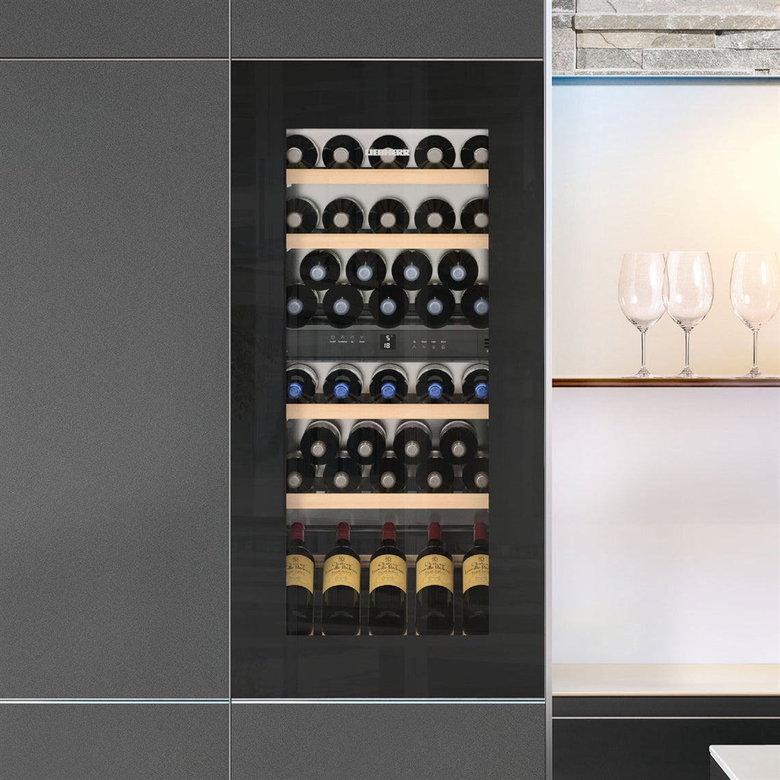 Liebherr Vinidor Built-In 2 Temperature Wine Cabinet Black - EWTgb 2383