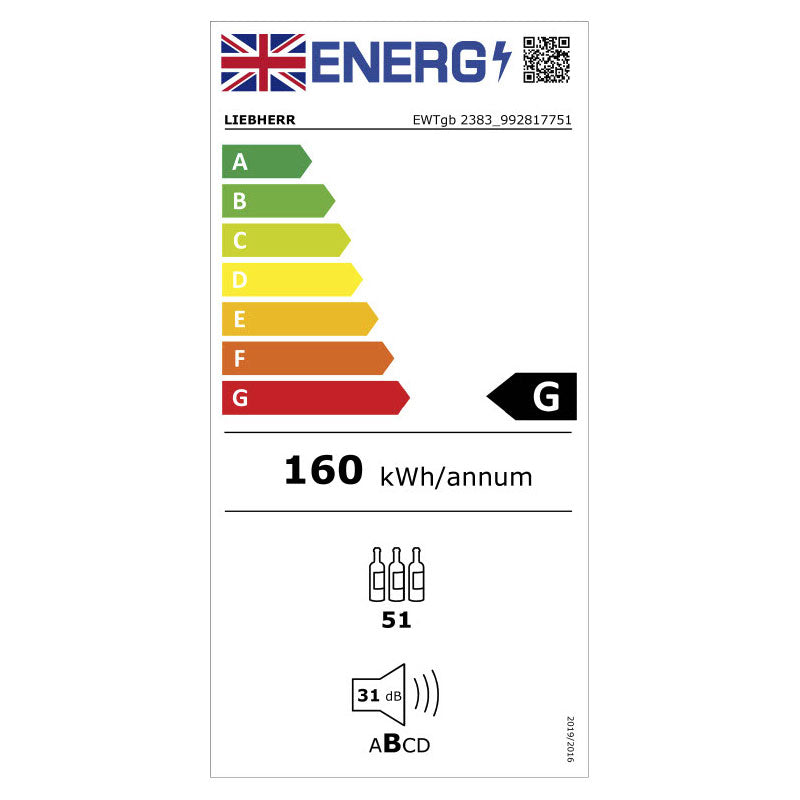 Liebherr Vinidor Built-In 2 Temperature Wine Cabinet Black - EWTgb 2383