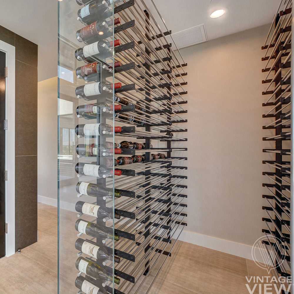 VintageView Evolution Wall Mounted Wine Wall 1905mm - 3 Column, 45 Bottle Wine Rack