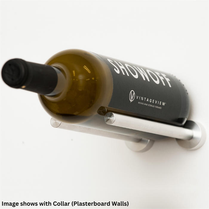 VintageView Wall Mounted Vino Series - Vino Rails 1 Bottle Wine Rack - Aluminium