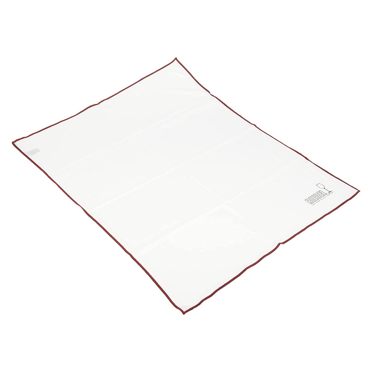 Riedel Microfibre Cleaning Polishing Cloth White With Burgundy Trim