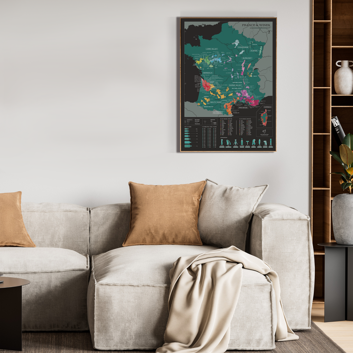 1020 Degustations Scratch Wine Map France