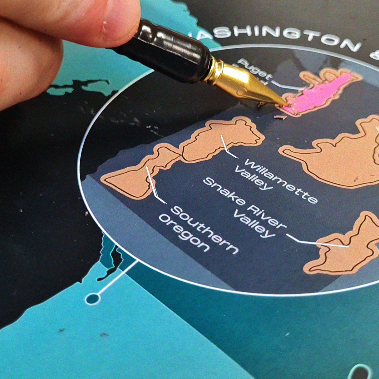 1020 Degustations Scratch Wine Map World