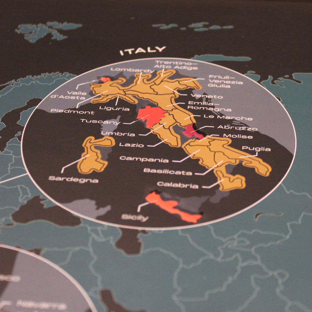 1020 Degustations Scratch Wine Map World