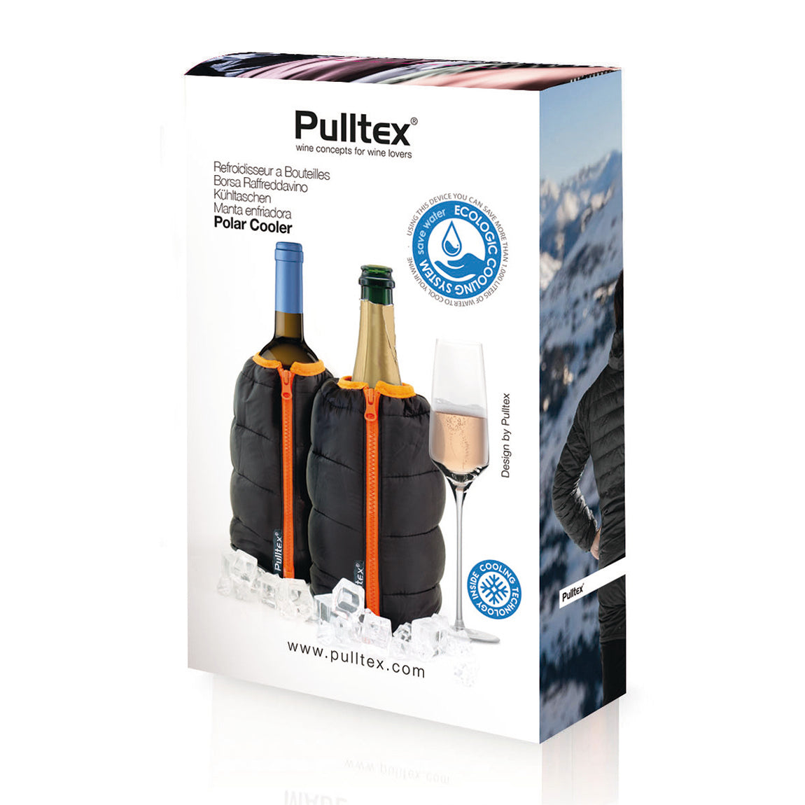 Pulltex Wine & Champagne Polar Bottle Cooler Zip Bag - Black