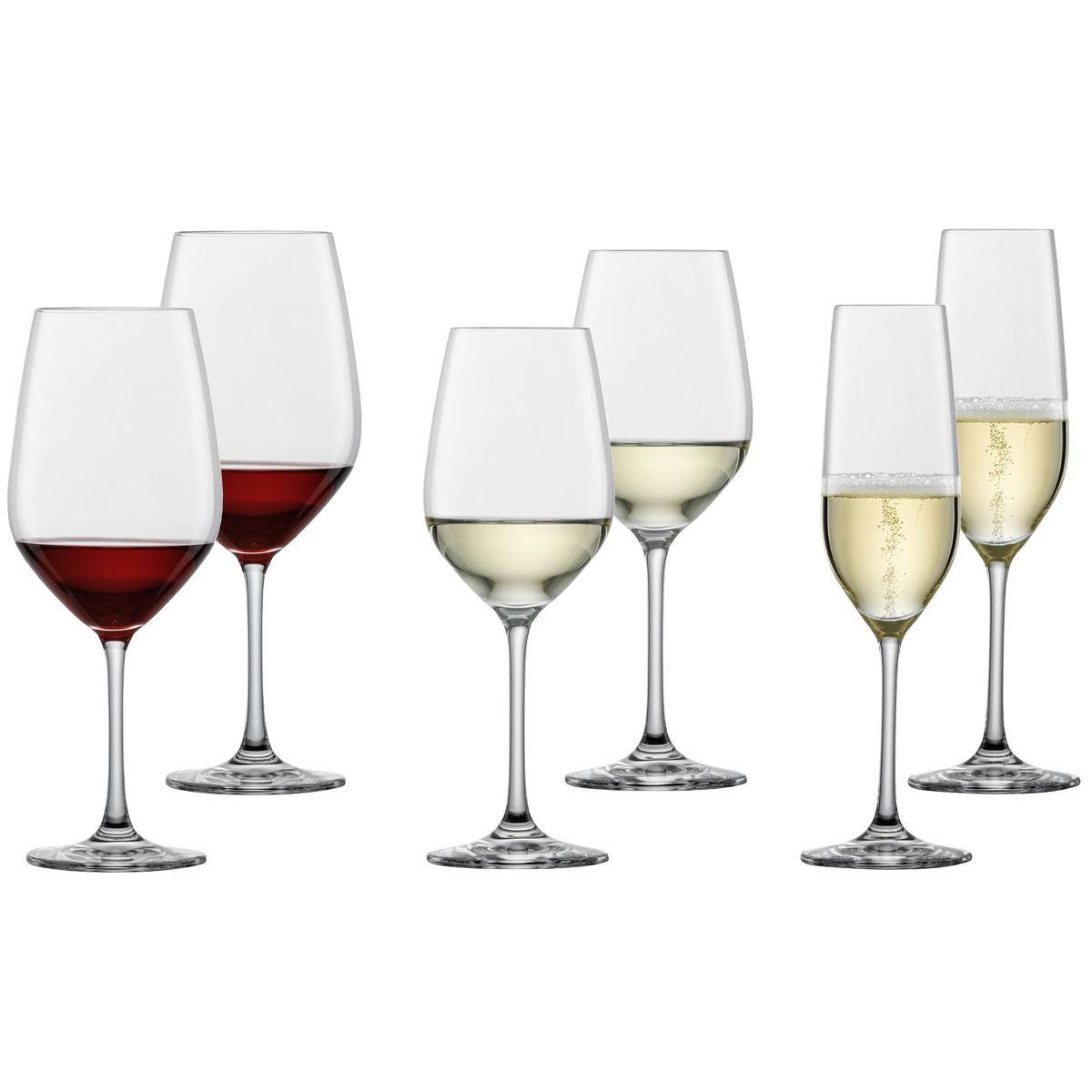 Schott Zwiesel Vina Large Red White Champagne Set Of 6