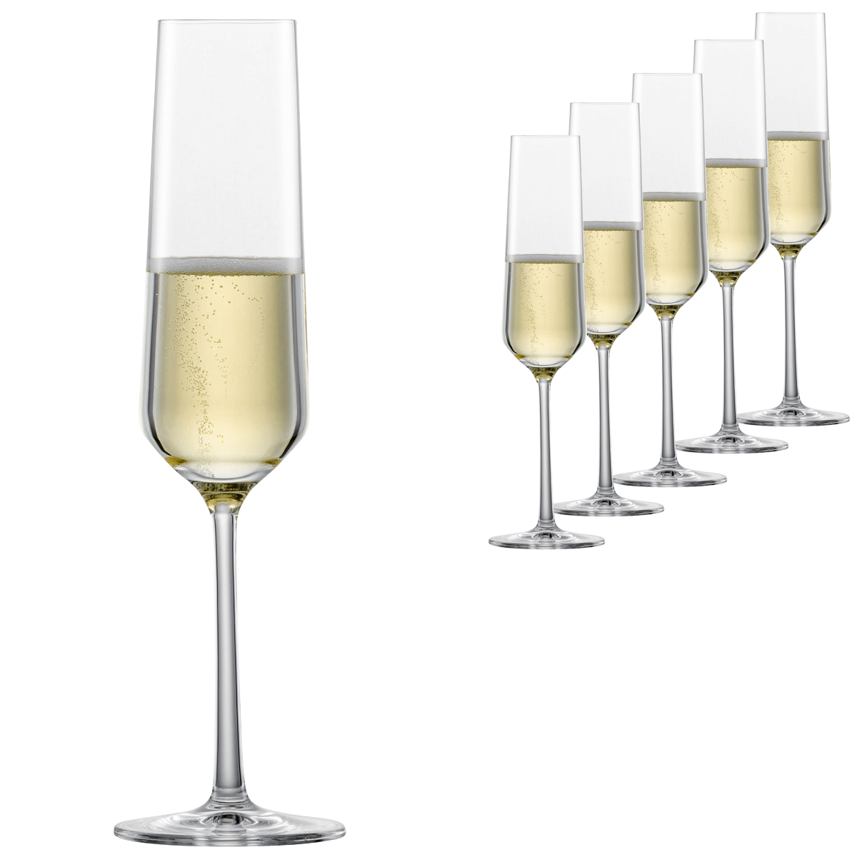 Schott Zwiesel Pure Champagne Glasses Flute Set Of 6
