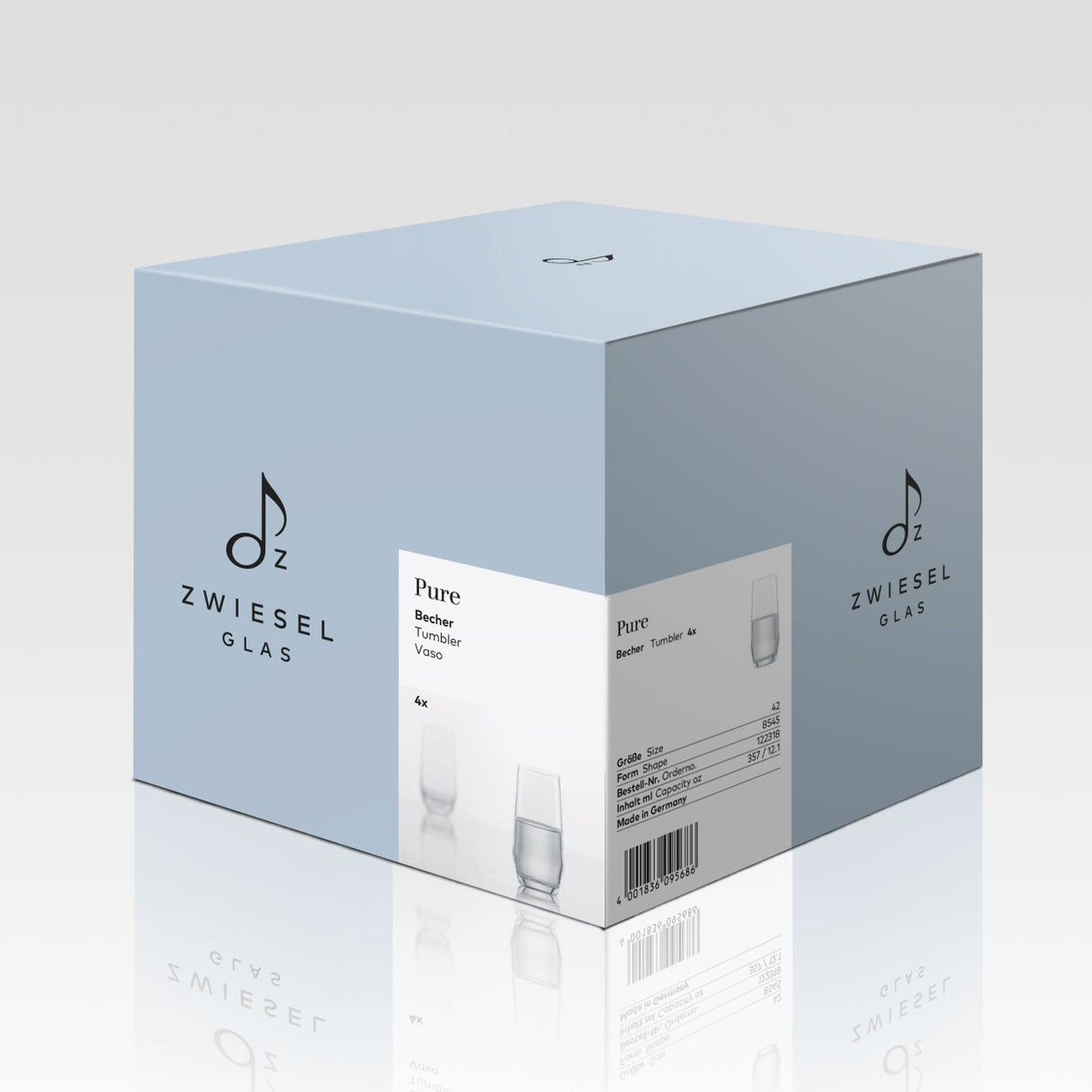 Schott Zwiesel Pure Long Drink Mixer Highball Glass 357ml Set Of 4