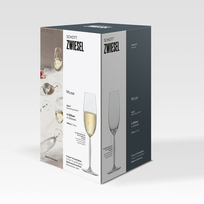 Schott Zwiesel Muse Champagne & Sparkling Wine Glasses / Flute - Set of 4