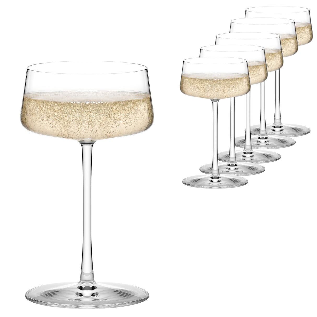 Stolzle Power Champagne Coupe Saucer Set Of 6
