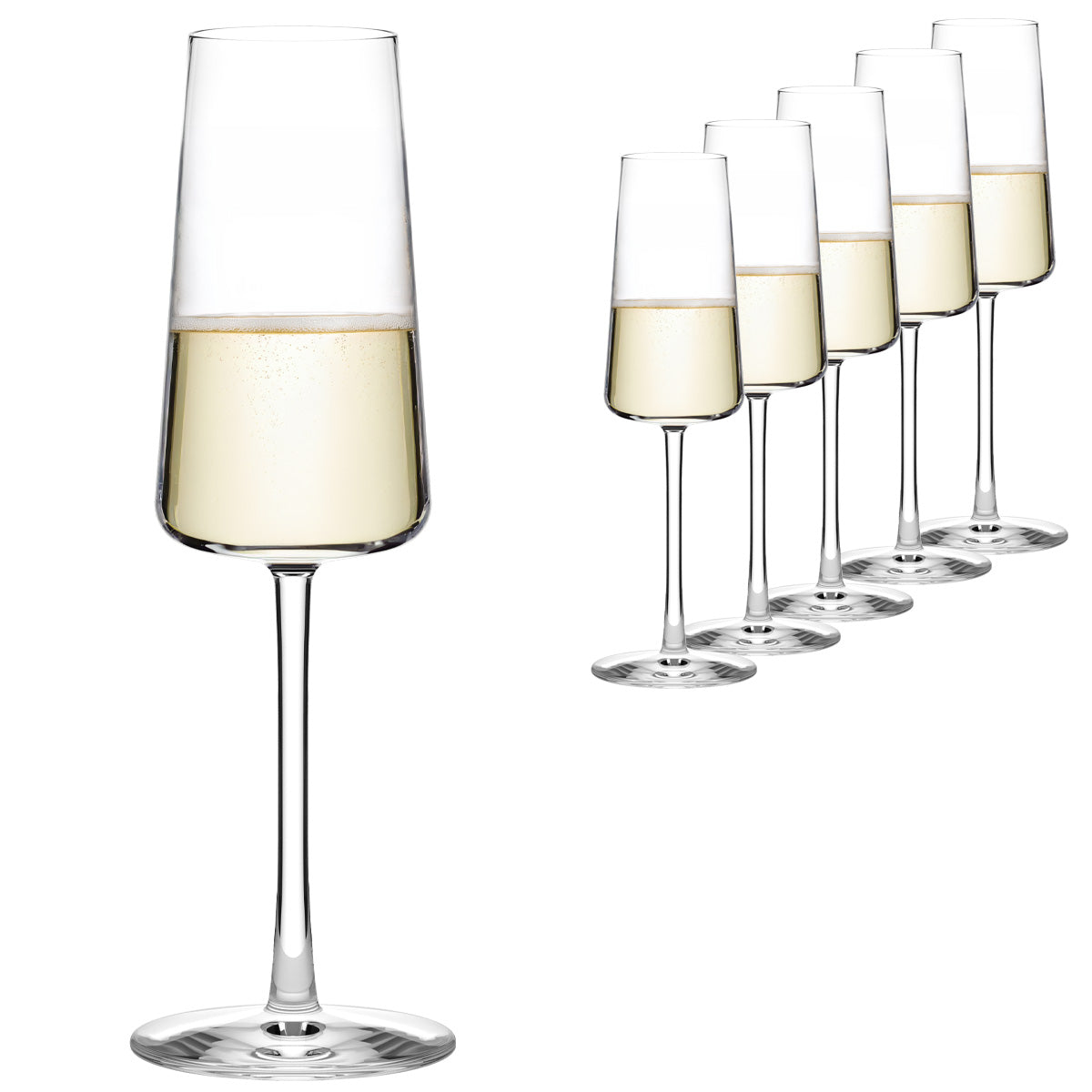 Stolzle Power Champagne Glasses Flute Set Of 6