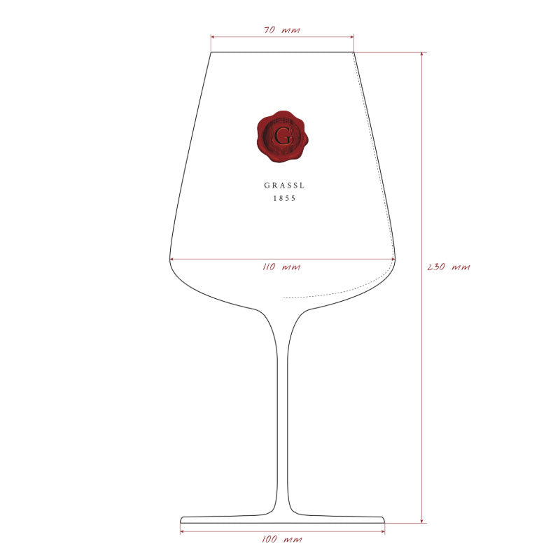 Grassl Glass Vigneron Series 1855 Red Wine Glass Set Of 6