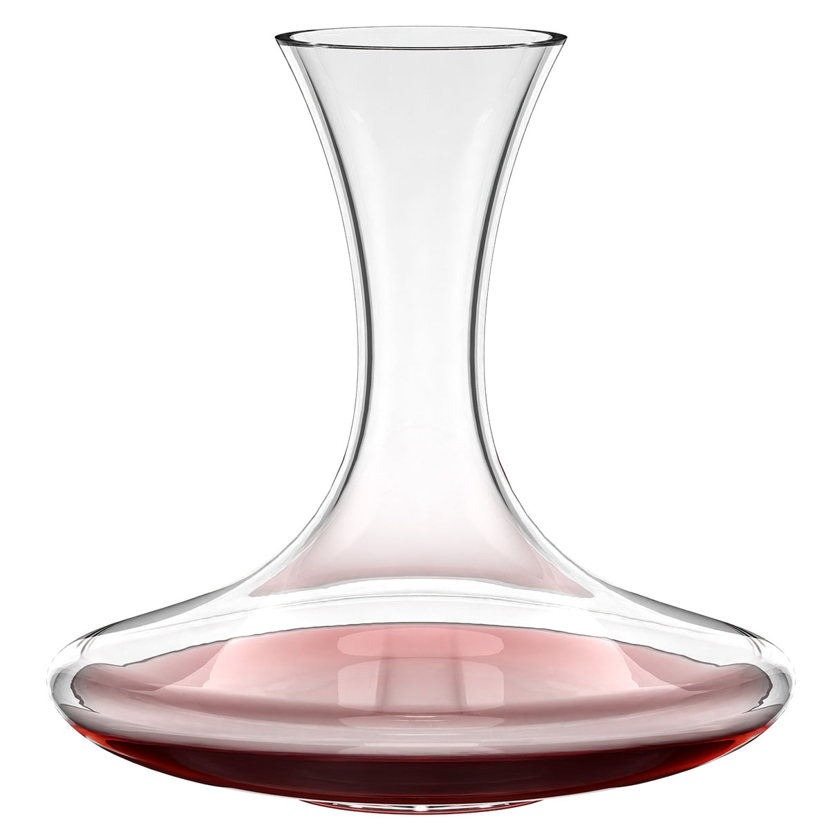 The Stölzle Classic Mouth-Blown Red Wine Decanter 750ml features a wide base and narrow neck, offering elegant crystal design to enhance your wine experience.