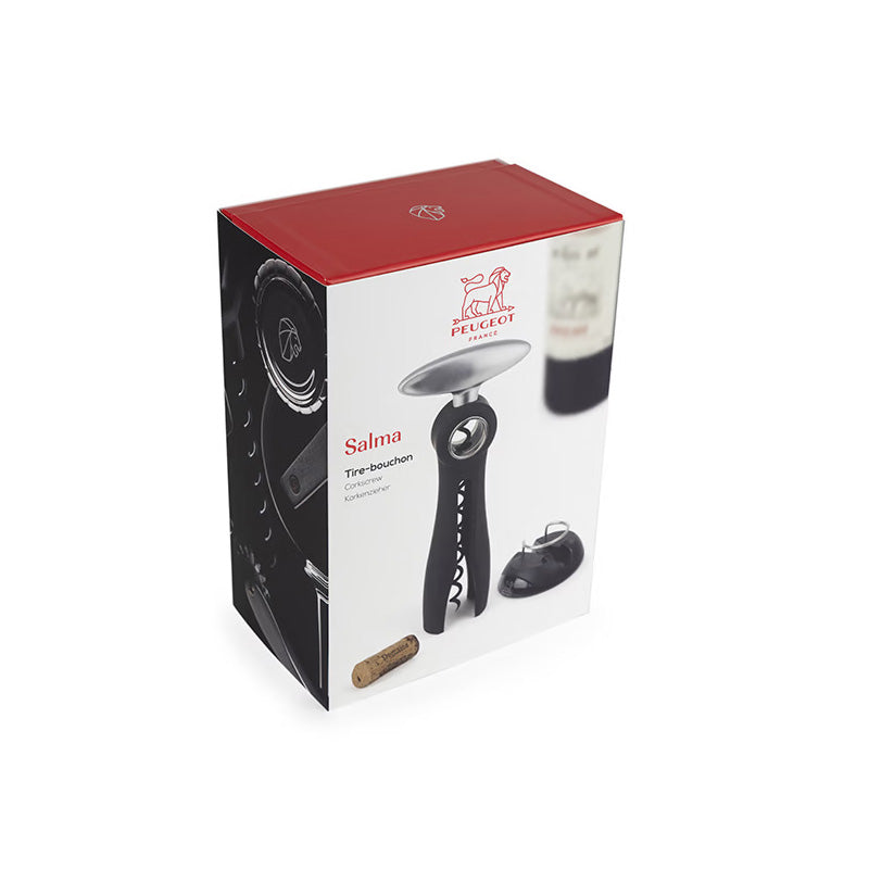 Peugeot Salma Black Corkscrew With Foil Cutter