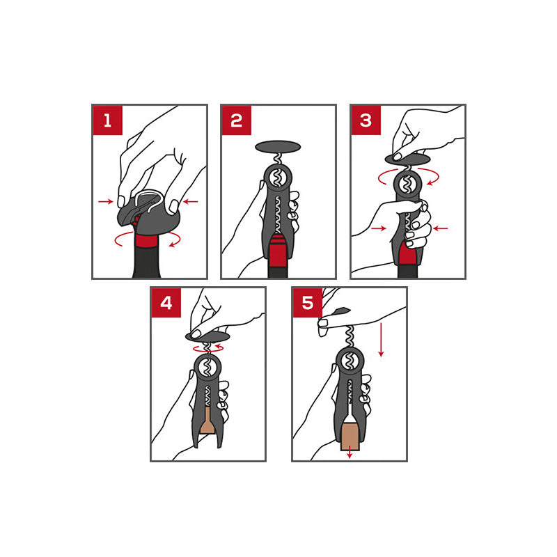 Peugeot Salma Black Corkscrew With Foil Cutter