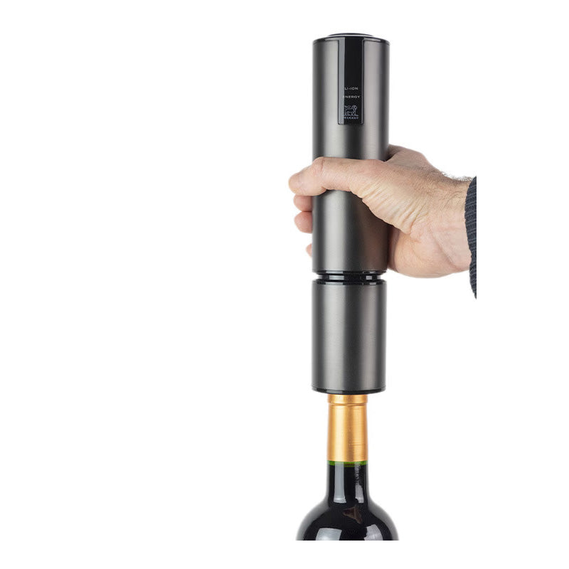 Peugeot Elis Touch Stainless Steel Rechargeable Electric Corkscrew Carbon Finish