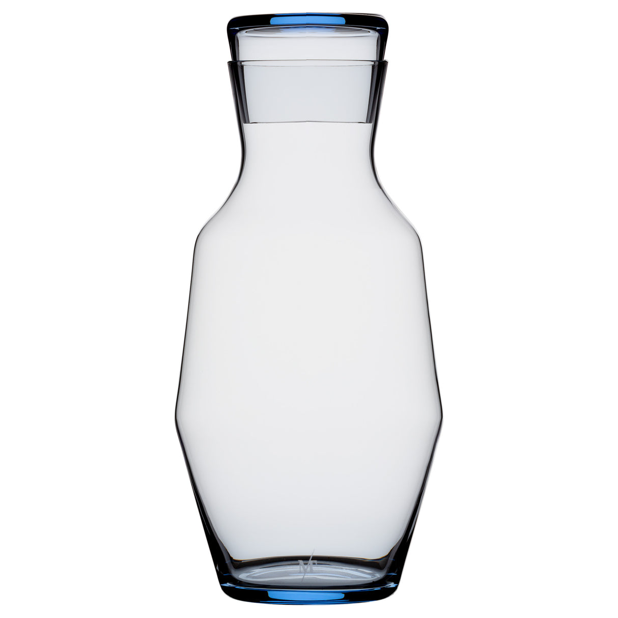 Mark Thomas Double Bend Crystal Carafe Blue 1L