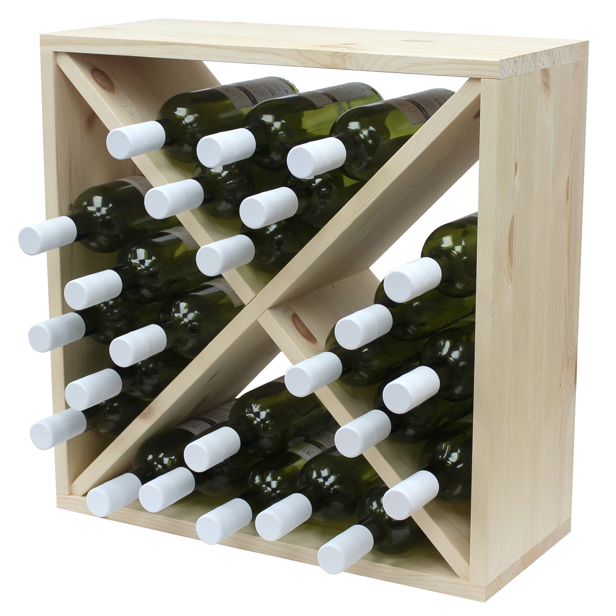 Pine Wooden Wine Rack Cellar Cubes 144 Bottles 223mm Deep Set Of 6