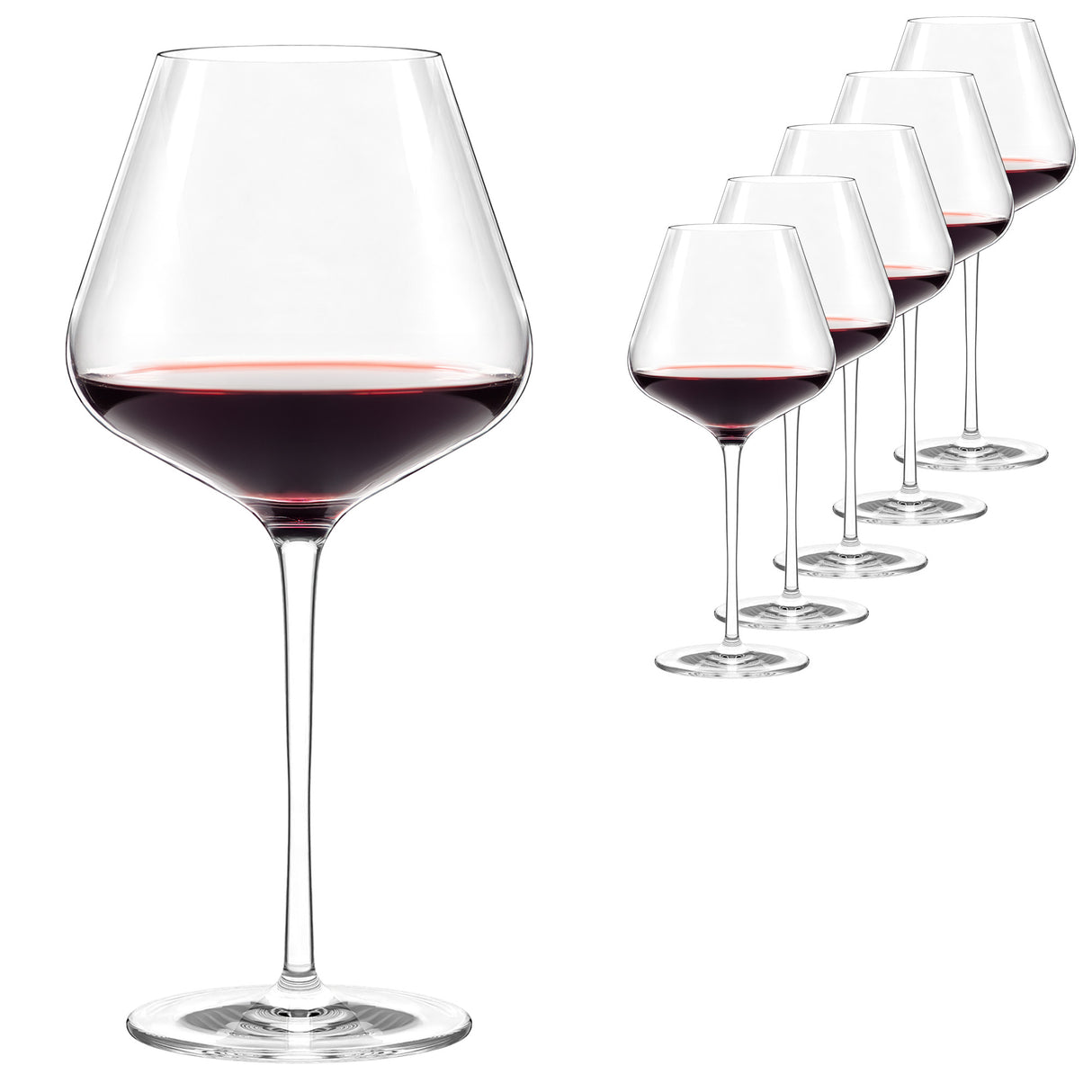 Stolzle Quatrophil Burgundy Red Wine Glass Set Of 6