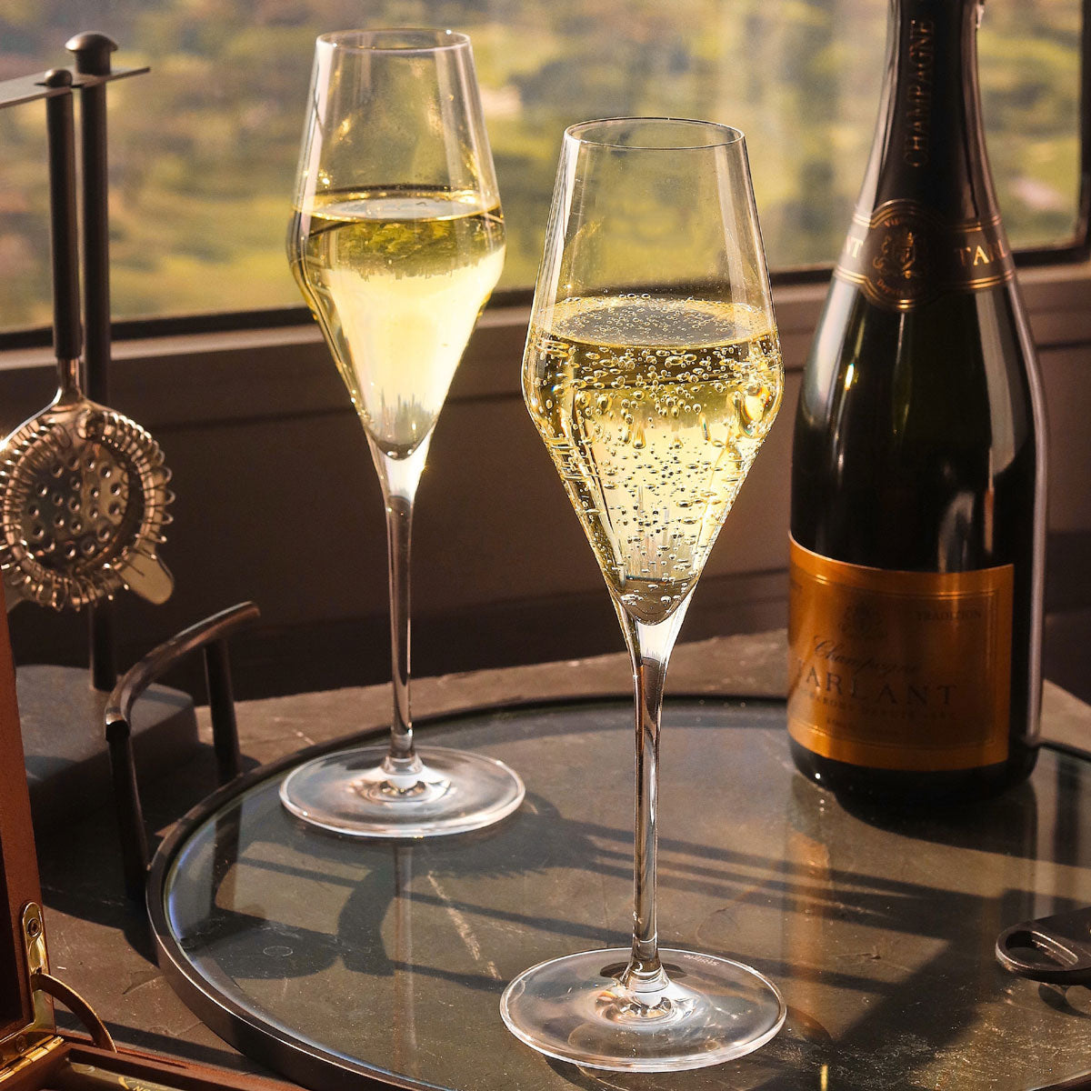 Stolzle Quatrophil Champagne Sparkling Wine Glass Set Of 6