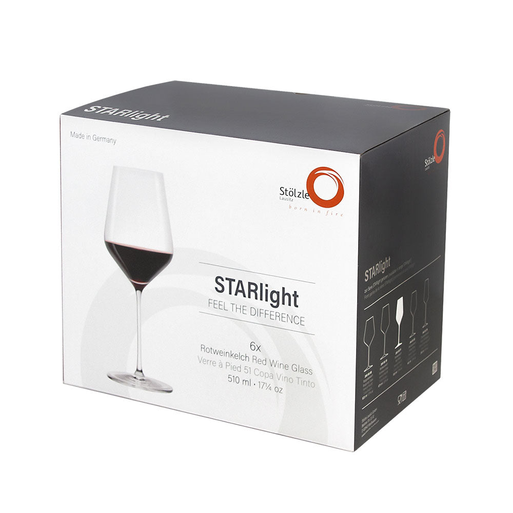Stolzle Starlight Red Wine Glass Set Of 6