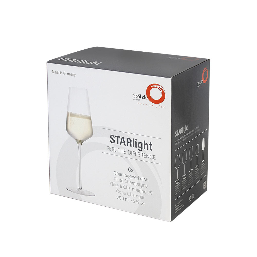 Stolzle Starlight Champagne Sparkling Wine Glass Set Of 6