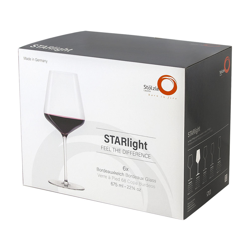 Stolzle Starlight Bordeaux Red Wine Glass Set Of 6