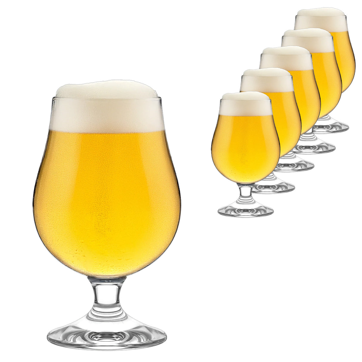 Stolzle Berlin Lager Beer Glasses Set Of 6