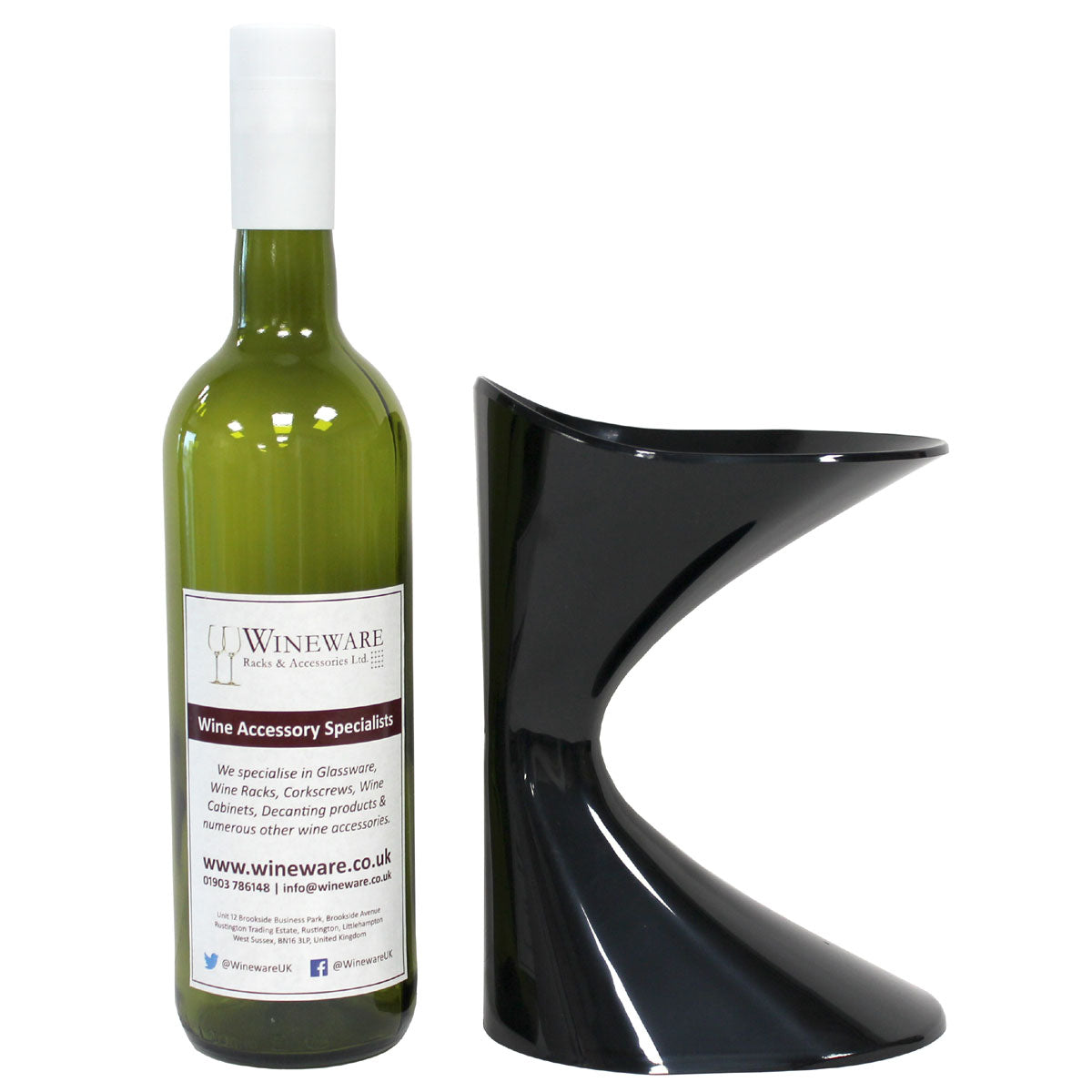 Personal Individual Black Acrylic Wine Spittoon 650ml