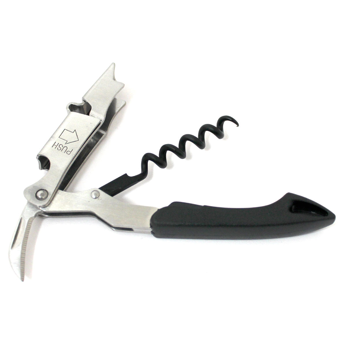 Coutale Sommelier Pocket Double Lever Waiter 's Friend Corkscrew Black