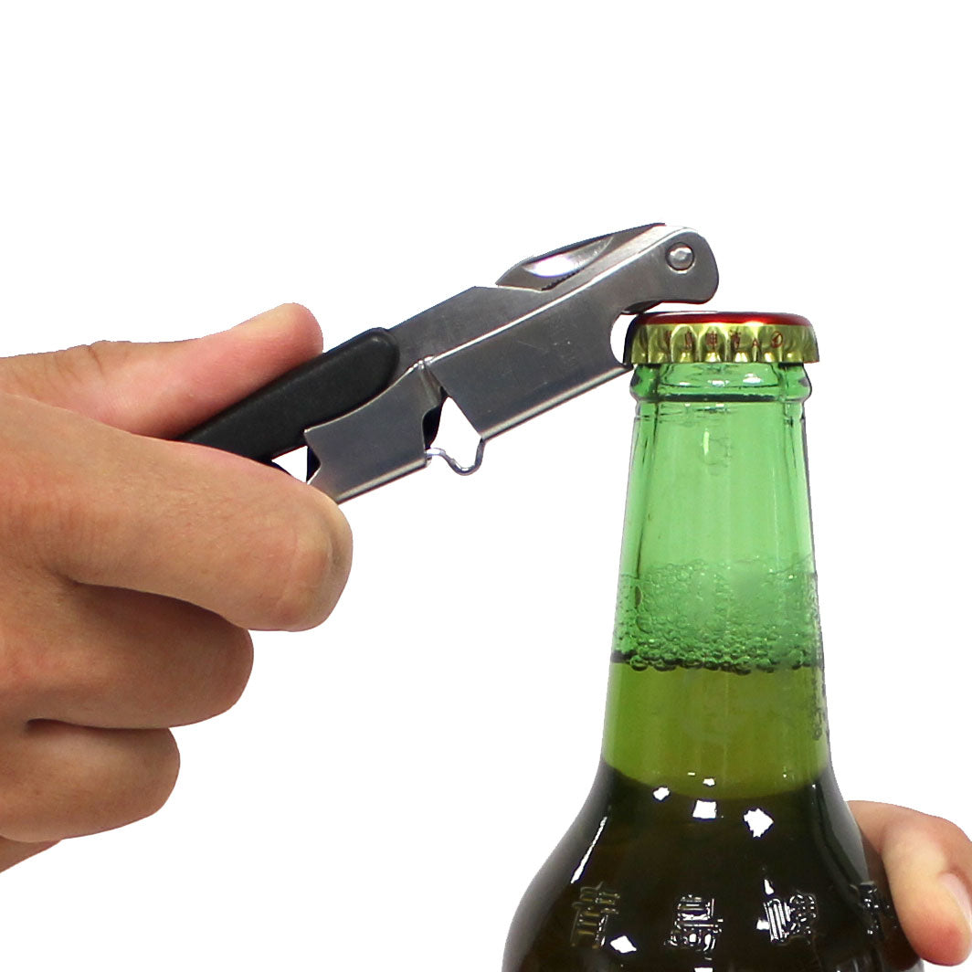 Coutale Sommelier Pocket Double Lever Waiter 's Friend Corkscrew Black