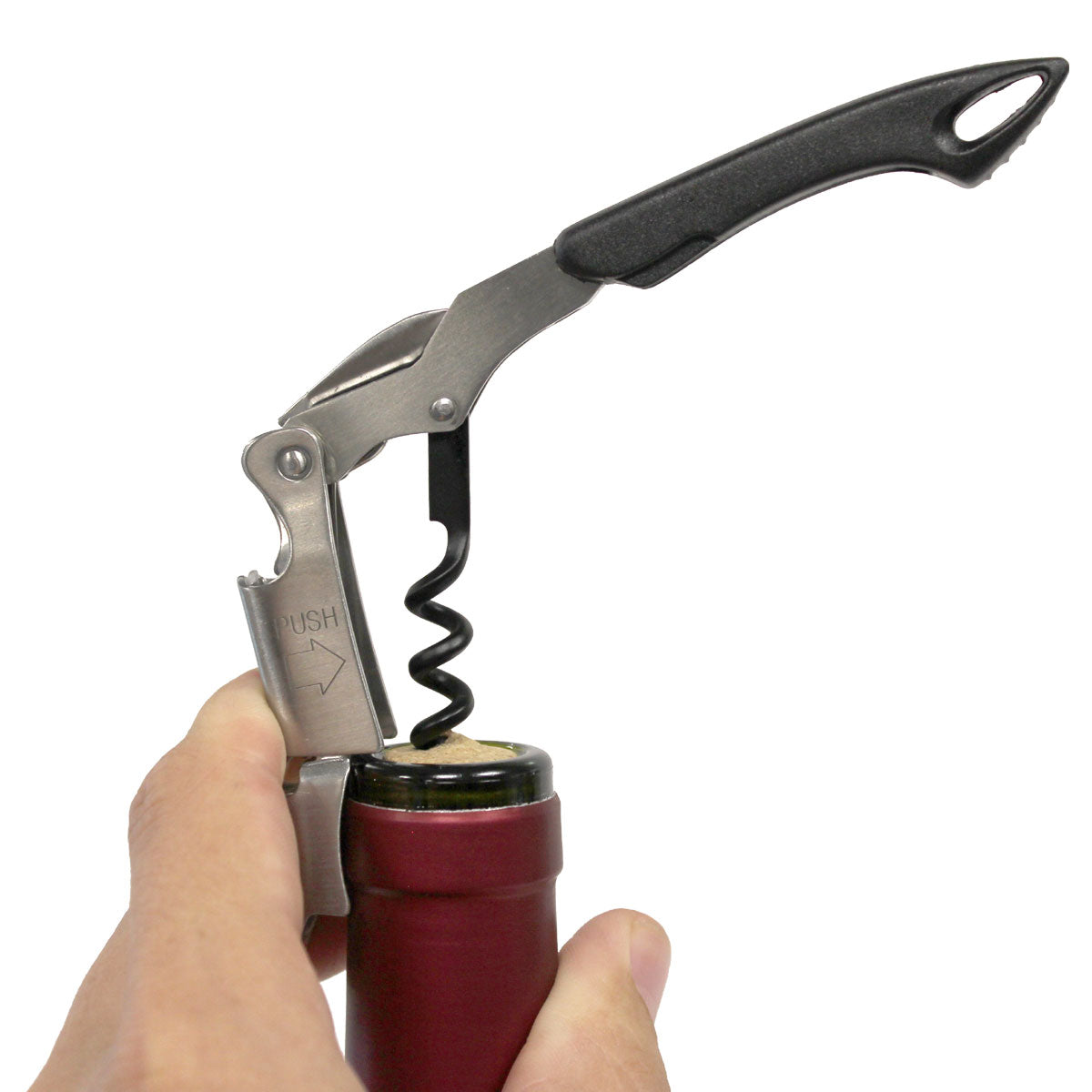 Coutale Sommelier Pocket Double Lever Waiter 's Friend Corkscrew Black