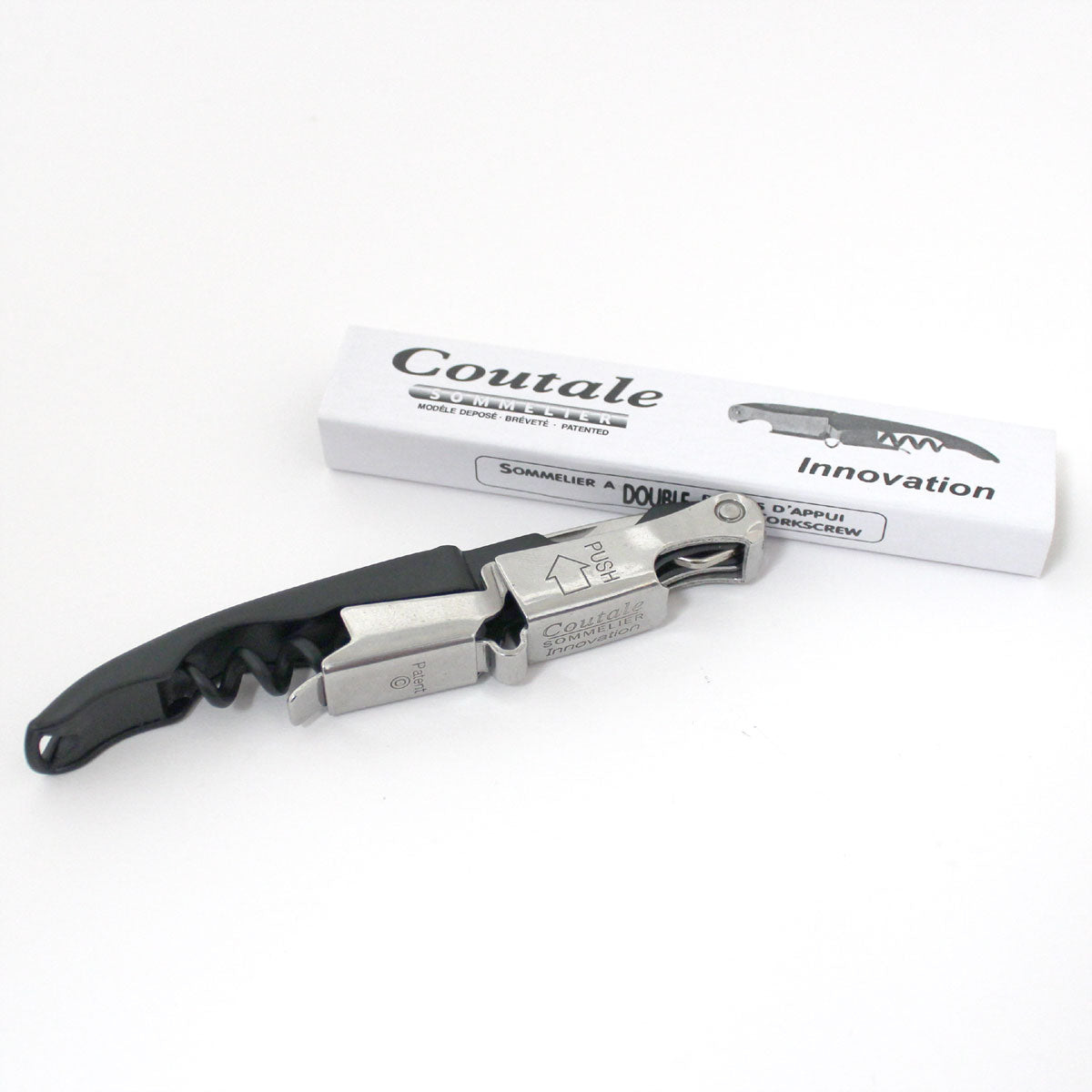 Coutale Sommelier Innovation Double Lever Waiter’s Friend Corkscrew - Black
