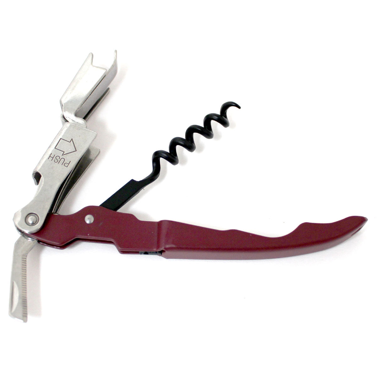 Coutale Sommelier Innovation Double Lever Waiter’s Friend Corkscrew - Burgundy
