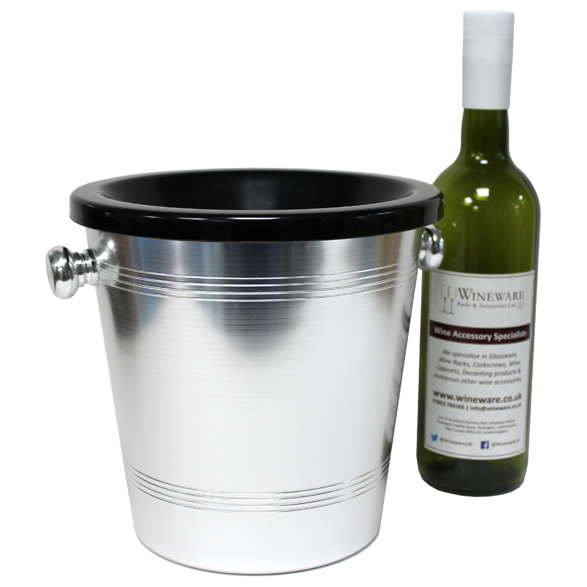 Standard Aluminium Wine Spittoon 2l Black Funnel