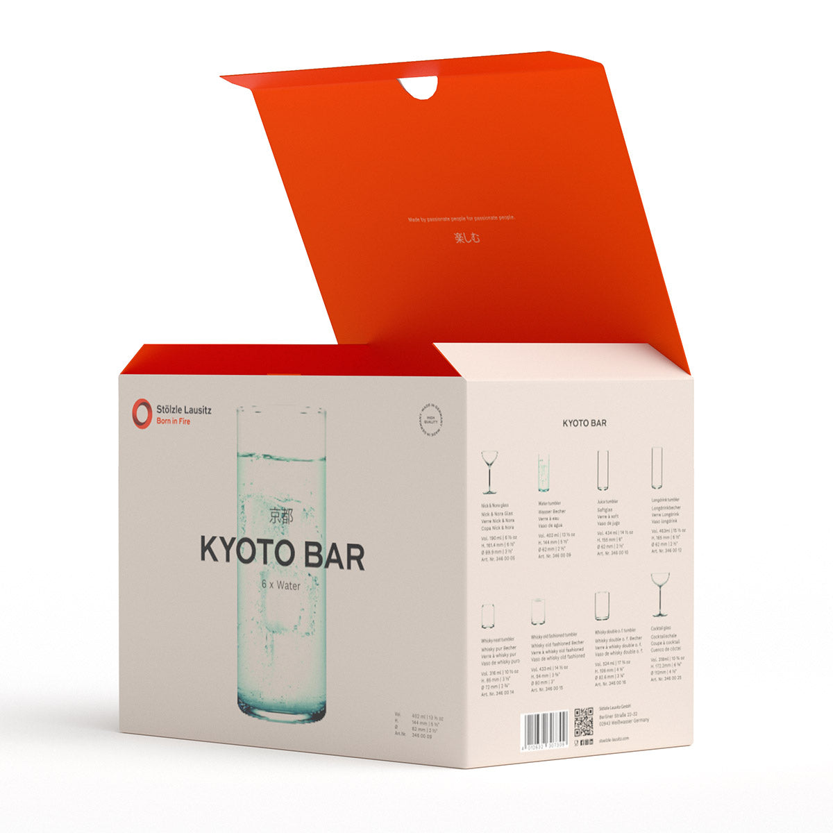 Stolzle Kyoto Bar Water Tumbler Longdrink 402ml Set Of 6