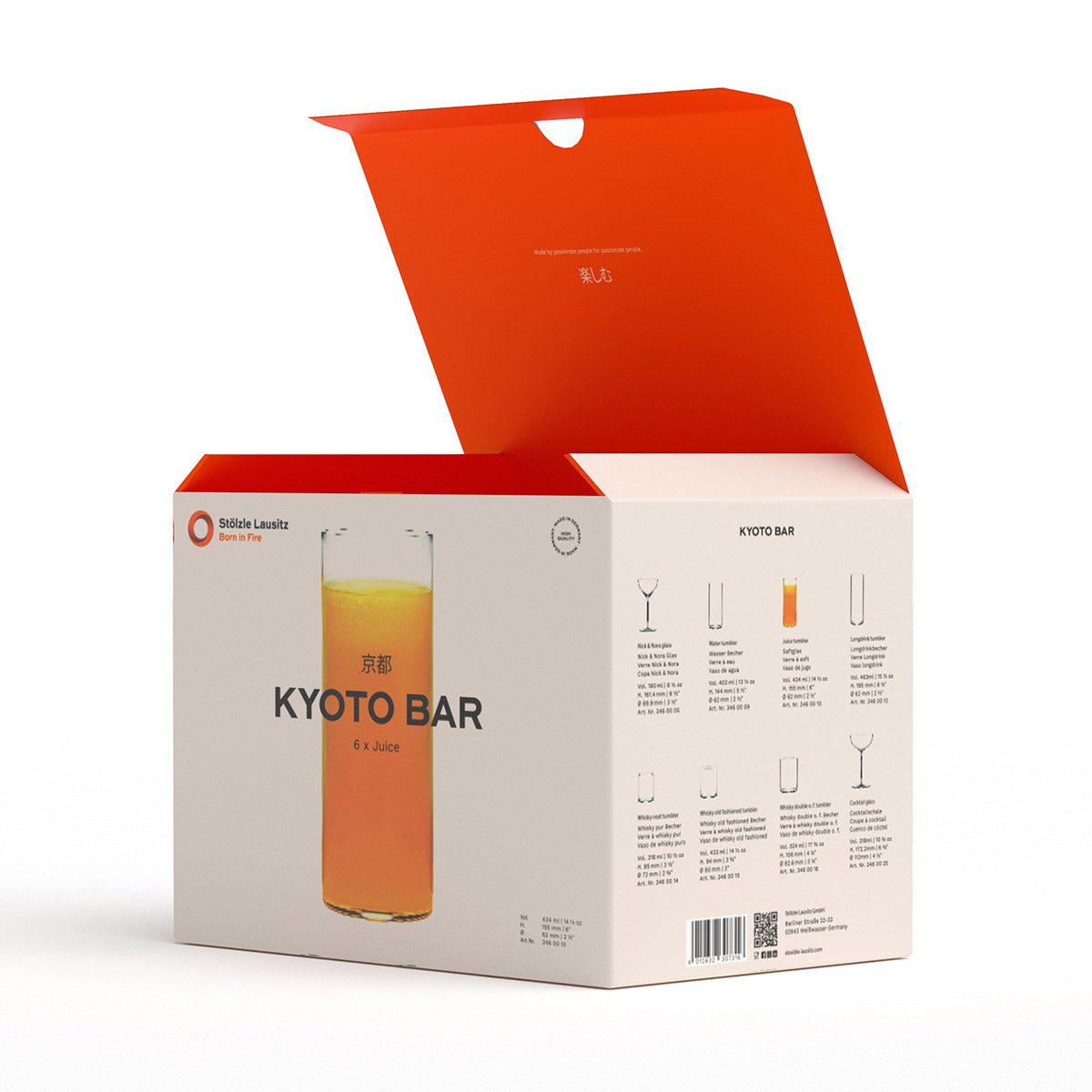 Stolzle Kyoto Bar Juice Tumbler Longdrink 434ml Set Of 6