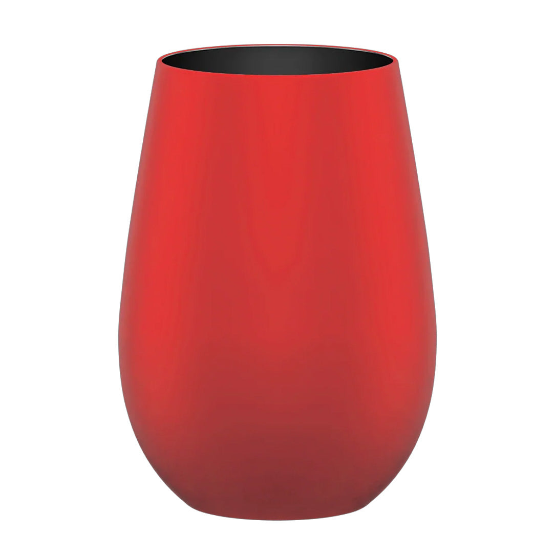 Stolzle Elements Red & Black Water/Mixer Tumbler Glass 465ml - Set of 6